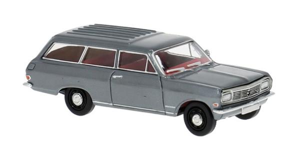 Brekina 20477 - Spur H0 Opel Rekord B Caravan, grau