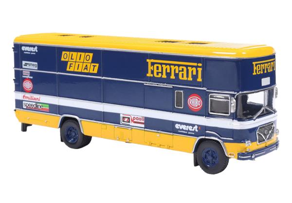 Brekina 58653 - Spur HO OM 150 Rolfo Koffer-Lkw Ferrari-Talents. Minardi-Formel 2“