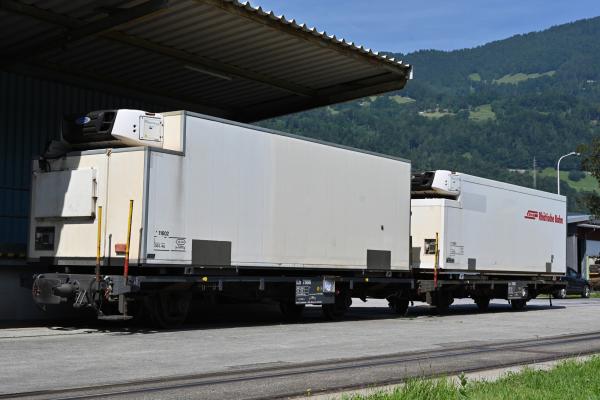 Bemo 2269161 - Spur HOm hB Lb-v 7864 Tragwagen mit Kühlcontainer Y 11601