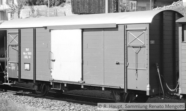 Bemo 2283107 - Spur HOm RhB Gedeckter Güterwagen Gbk-v 5597, Ep. III