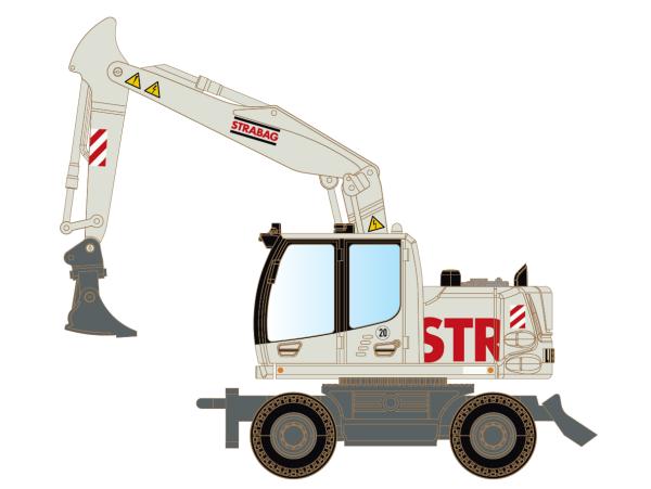 Minis/Lemke LC4271  - Spur N Liebherr Mobilbagger - STRABAG