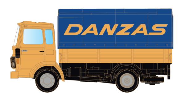 Minis/Lemke LC4863 - Spur N Renault JK75 mit Pritsche/Plane DANZAS