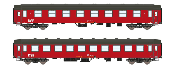 ASM 25102 - Spur N 2er Set Personenwagen UIC-Y, B DSB, Ep.IV