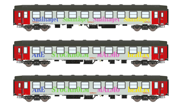 ASM 25500 - Spur N 3er Set Liegewagen UIC-Y, Bc Snälltaget, Ep.V-VI