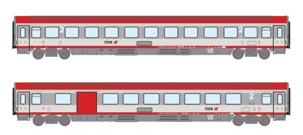 AMS 258177 - Spur N 2er Set Personenwagen BDbmpsz + Bmz ÖBB, Ep.VI