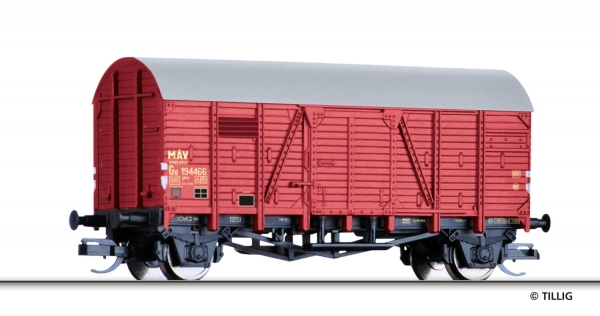 Tillig 95230 - Spur TT Gedeckter Güterwagen Gu, MAV, Ep.III