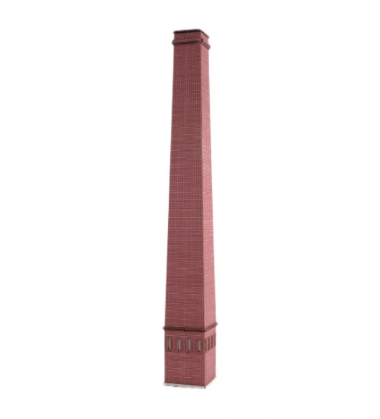 Joswood 17029 - 4-eckiger Kamin, dunkelroter Ziegel