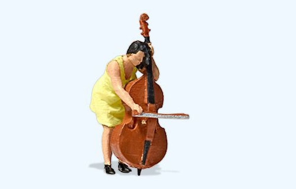 Preiser 28273 - Spur HO Musikantin mit Kontrabass