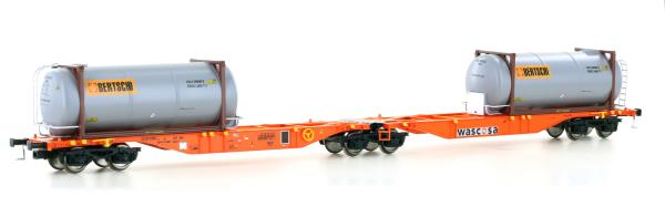Mehano 28401 - Spur HO Containerwagen Sggmrss’90 Wascosa, Ep.VI, Bertschi