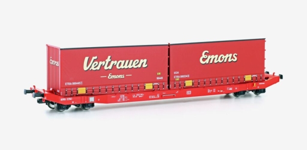 Mehano 28410 - Spur HO Containerwagen Sgkkms 698 DB Cargo, Ep.VI, Emons