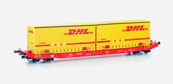 Mehano 28411 - Spur HO Containerwagen Sgkkms 698 der DB Cargo, "DHL", Ep. VI