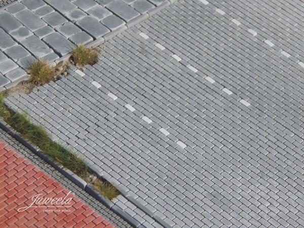 Juweela 28418 - Spur H0 FLEXYWAY Betonsteinpflaster Parkplatz, grau