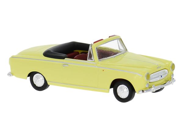 Brekina 29164 - Spur HO Peugeot 403 Cabrio gelb