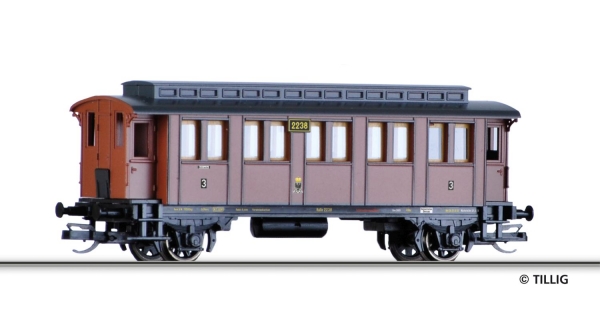 Tillig 13121 -Spur TT Personenwagen 3. Klasse, KPEV