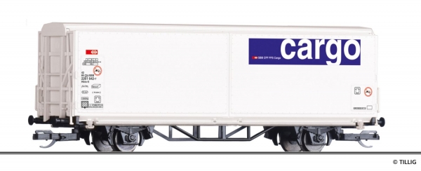 Tillig 14848 - Spur HO Schiebewandwagen Hbis-tt, SBB-Cargo