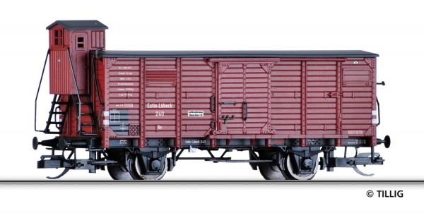 Tillig 17930 - Spur TT Gedeckter Güterwagen Gn, Eutin-Lübecker Eisenbahn