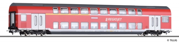 Tillig 73817 - Spur HO Doppelstockwagen DABz 755, 1./2. Klasse, RegioJet