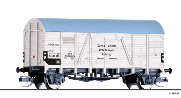 Tillig 95235 - Spur TT Gedeckter Güterwagen ZF,  'Dansk Andels Orredeksport'  DSB