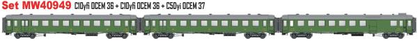 LS Models MW40949 Spur HO PLM Personenwagen-Set 3-tlg. OCEM, Ep.IIb