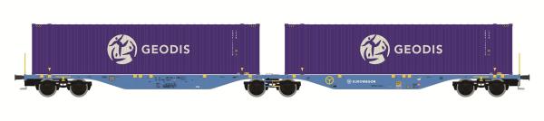 Mehano 30046 - Spur HO Containerwagen Sggmrss’90 Eurowagon, Ep.VI
