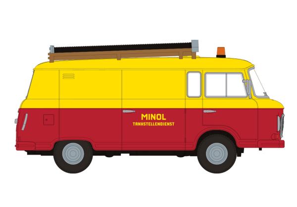 Brekina 30128 - Spur H0 Barkas B1000Van "Minol Tankstellendienst", 1960