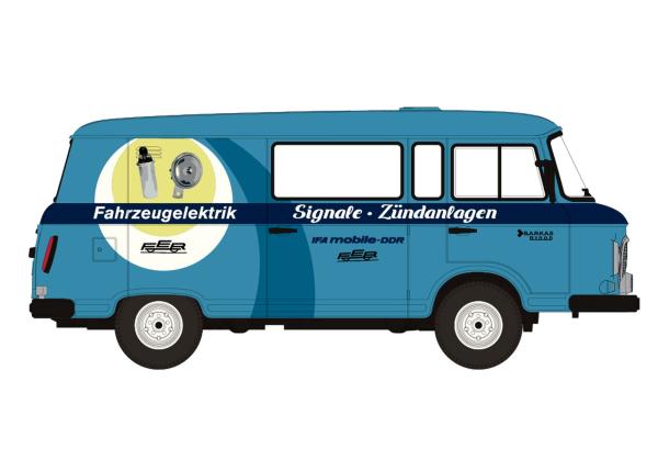 Brekina 30230 - Spur H0 Barkas B1000 Halbbus "IFA Fahrzeugelektrik", 1980