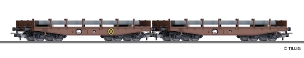 Tillig 70059 - Spur HO Güterwagenset Rmms 3960 mit Stahlbrammen, der DBAG