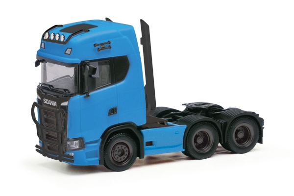 Herpa 314053-004 - Spur HO Scania CS 20 6x4 Zugmaschine, himmelblau