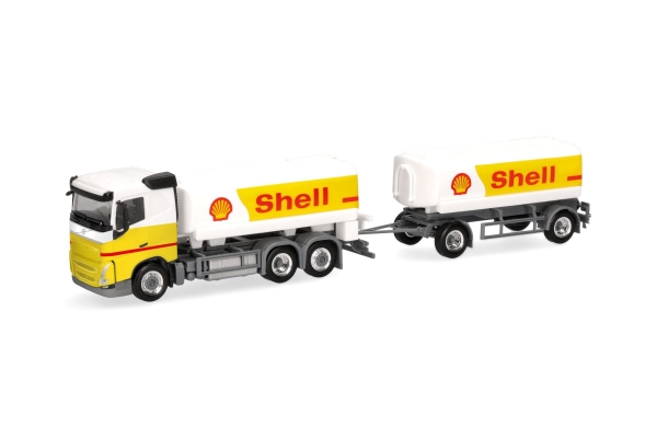 Herpa 316071 - Spur HO Volvo FH 2020 Flachdach Benzintank-Hängerzug "Shell"