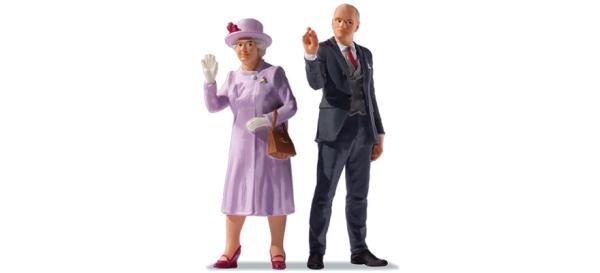 Preiser 65376 - Spur 0 Queen ElisabethII & Prince Philip
