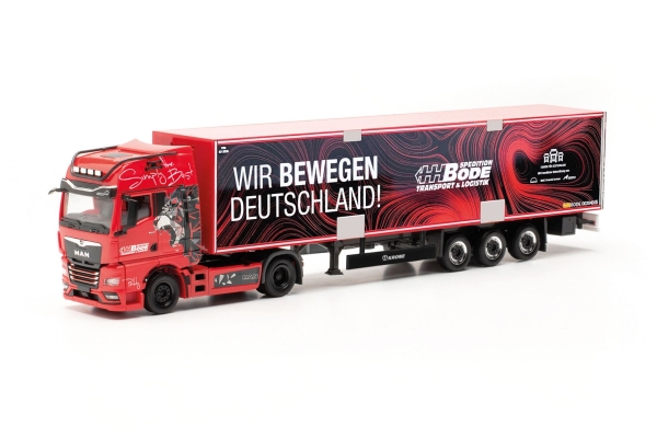 Herpa 317139 - MAN TGX GX Kühlkoffer-Sattelzug "HH Bode - Wir bewegen Deutschland
