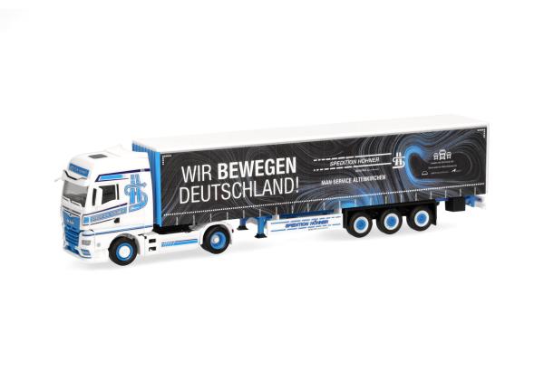 Herpa 320320 - Spur HO MAN TGX GX Gardinenplanen-Sattelzug "Spedition Höhner/Wir bewegen Deutschland"