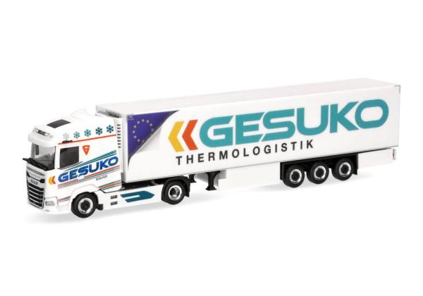 Herpa 320641 - Spur HO DAF XG Kühlkoffer-Sattelzug "GESUKO"
