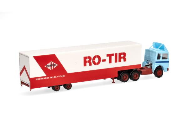 Herpa 320696 - Spur HO Roman Diesel 6x4 Jumbokoffer-Sattelzug "RO-TIR" (Rumänien)
