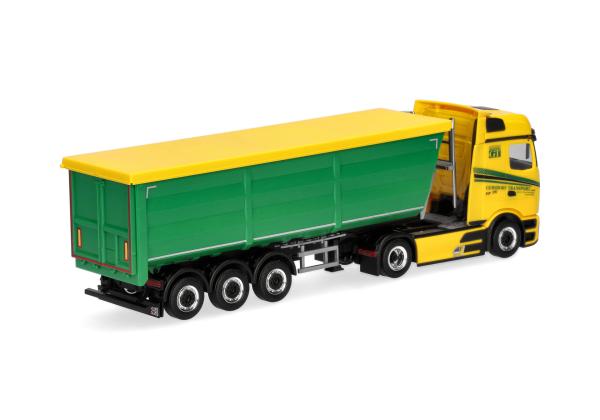 Herpa 321006 -Spur H0 Mercedes-Benz Actros L ProCabin Bigspace Stahlmulden-Sattelzug, Gersdorf Transporte