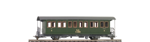 Bemo 3230140 - Spur HOmRhB B 2060 Personenwagen 2-achsig 2. Klasse, Historischer Dampfzugwagen