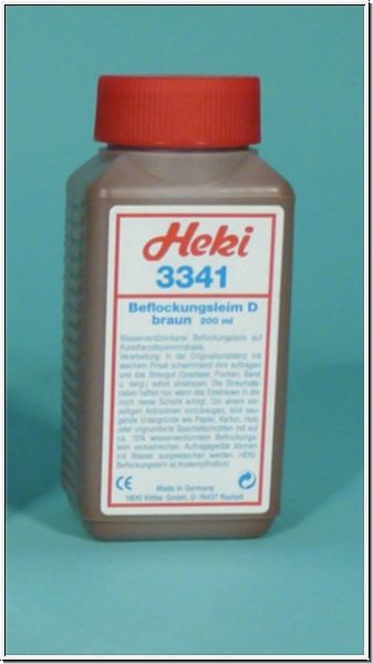 Heki 3341 -  Beflockungsleim braun 200 ml