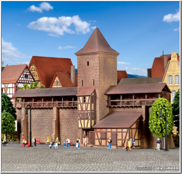 Kibri 37108 - Spur N Wehrturm mit Mauer in Rothenburg