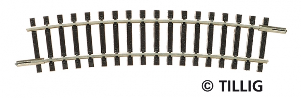 Tillig 83107 - Spur TT Gleisstück R22,  gebogenes Gleis, R353 mm/15°