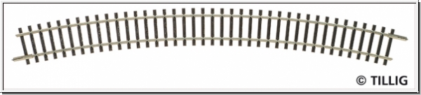 Tillig 83111 - Spur TT Gleisstück R31, Gebogenes Gleis, R 396 mm/30°