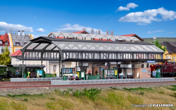 Kibri 37758 - Spur N Bahnsteighalle grau