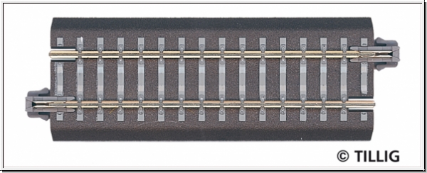 Tillig 83702 - Spur TT/HOm B-Gleisstück G2,  VE 16 Stück