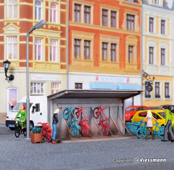 Kibri 38143 - Spur HO Deko-Set Fahrradständer.