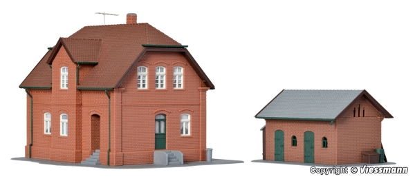 Kibri 38190 - Spur HO Siedlungshaus in Bottrop mit Nebengebäude