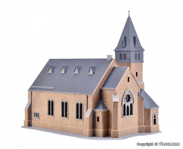 Kibri 39766 - Spur HO Kirche aus dem Westerwald mit Mauer