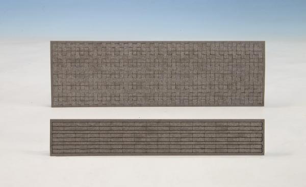 Joswood 40261 - Spur HO Deck- und Randsteine, grau