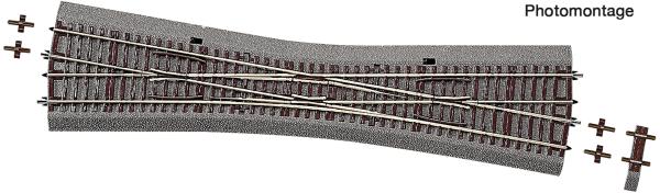 Roco 42592  - Spur H0 Einfache Kreuzungsweiche EKW10 mit Handantrieb
