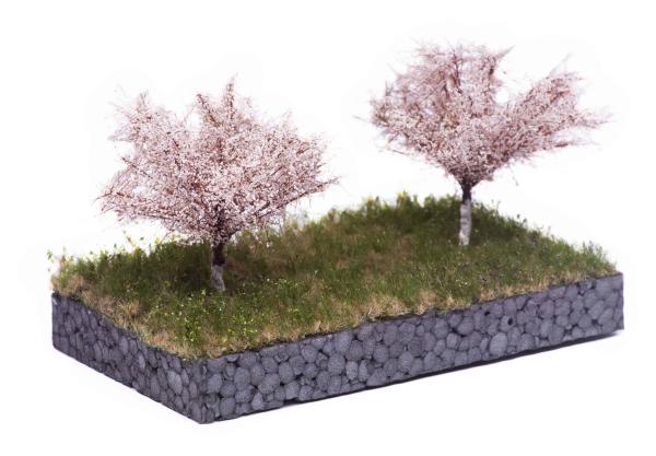 MBR model 51-2315 - Spur H0/TT Apfelbaum Frühling, 7 cm, 2 Stück