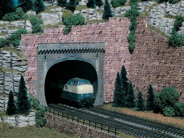 Vollmer 42502 -Spur HO Tunnelportal 2gleisig, 2 Stück