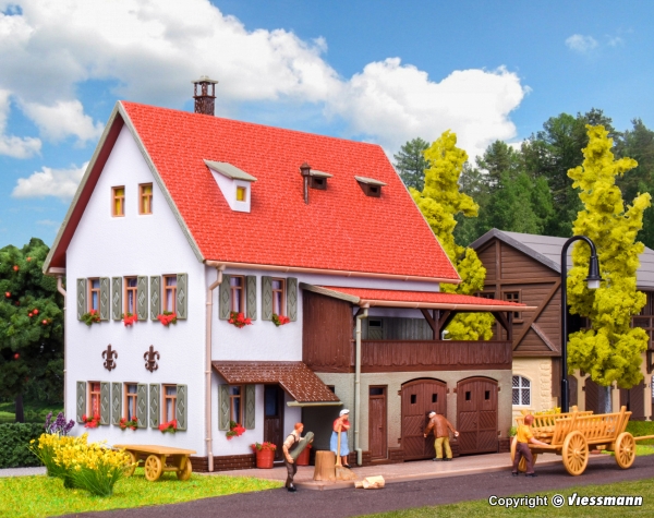 Vollmer 43721 - Spur HO Bauernhaus mit Scheune